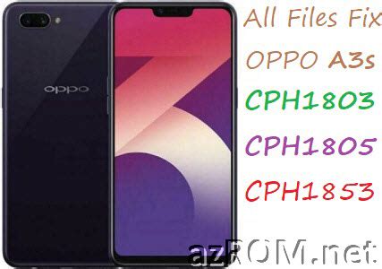 cph1805|Oppo A3s CPH1853 Stock Firmware ROM (Flash File).